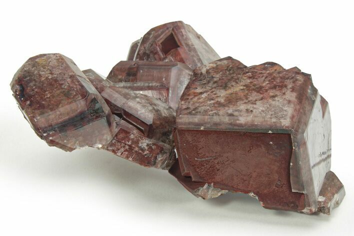 Multi-Generation Calcite Cluster with Hematite Inclusions - China #223430